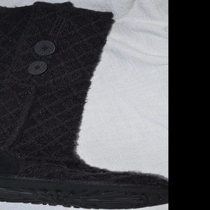 UGG Lattice Black Sweater Knit Tall Winter Boots